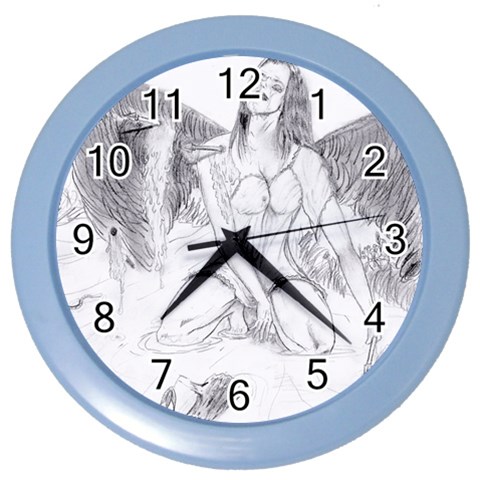 Bleeding Angel 1  Wall Clock (Color) from ArtsNow.com Front