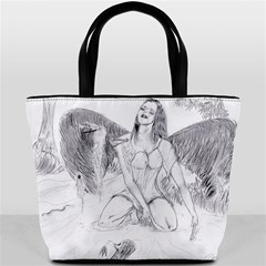 Bleeding Angel 1  Bucket Handbag from ArtsNow.com Back