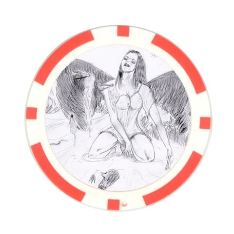 Bleeding Angel 1  Poker Chip (10 Pack) from ArtsNow.com Front