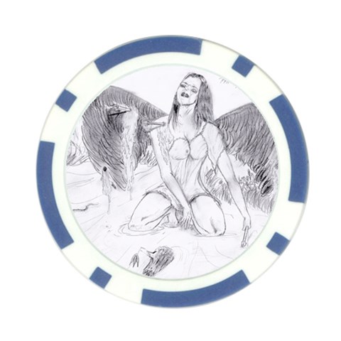 Bleeding Angel 1  Poker Chip (10 Pack) from ArtsNow.com Front