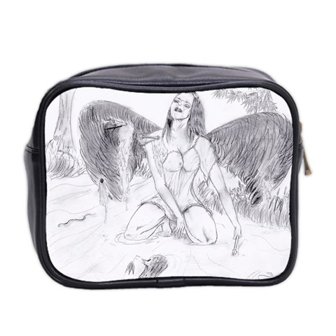 Bleeding Angel 1  Mini Travel Toiletry Bag (Two Sides) from ArtsNow.com Back