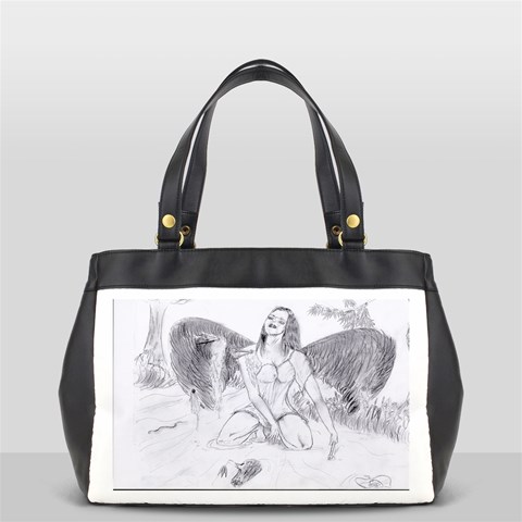 Bleeding Angel 1  Oversize Office Handbag (Two Sides) from ArtsNow.com Back