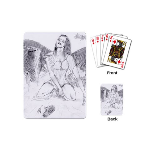 Bleeding Angel 1  Playing Cards (Mini) from ArtsNow.com Back