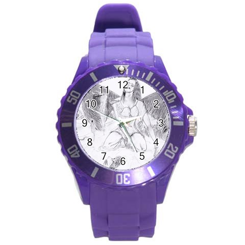 Bleeding Angel 1  Plastic Sport Watch (Large) from ArtsNow.com Front