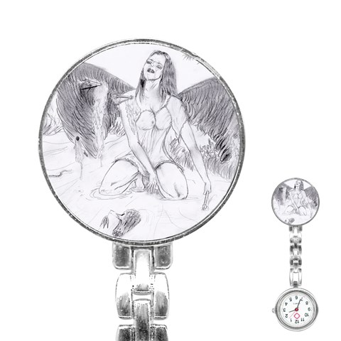 Bleeding Angel 1  Stainless Steel Nurses Watch from ArtsNow.com Front