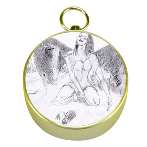 Bleeding Angel 1  Gold Compass from ArtsNow.com Front