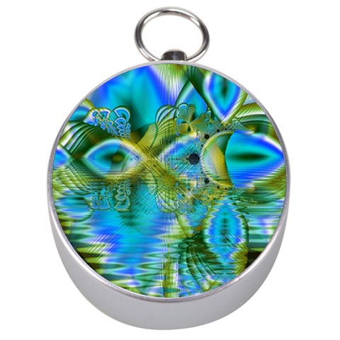 Mystical Spring, Abstract Crystal Renewal Silver Compass from ArtsNow.com Front