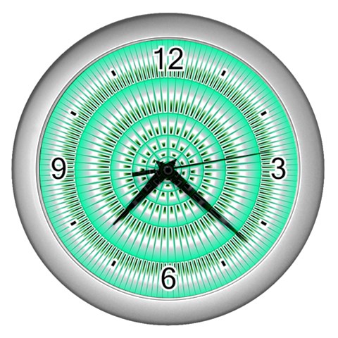 Mentalism Wall Clock (Silver with 4 black digits) from ArtsNow.com Front