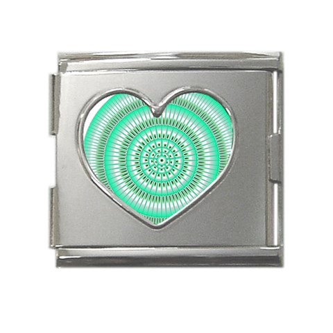 Mentalism Mega Link Heart Italian Charm (18mm) from ArtsNow.com Front