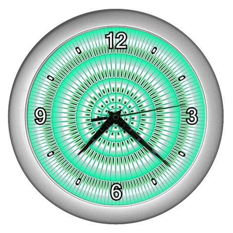 Mentalism Wall Clock (Silver with 4 white digits) from ArtsNow.com Front