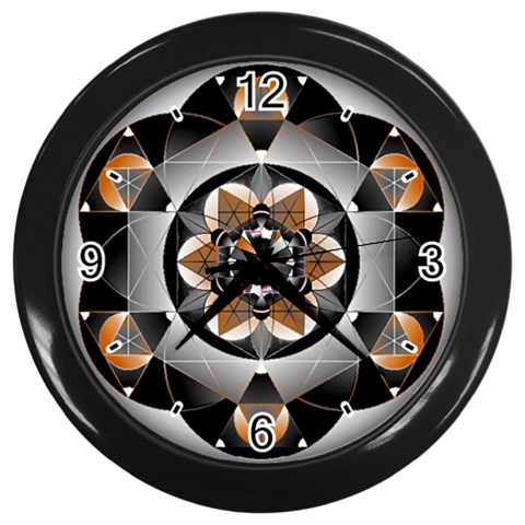 Seed of Life Wall Clock (Black) from ArtsNow.com Front