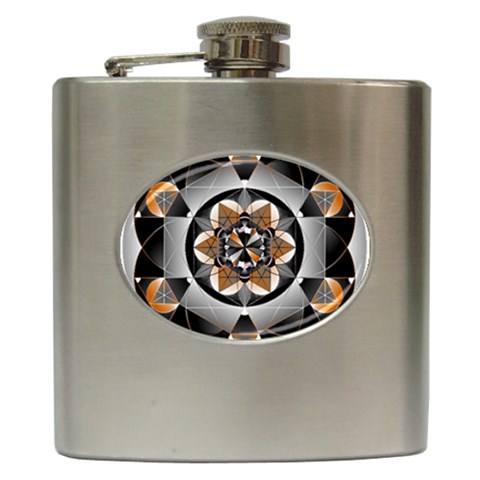 Seed of Life Hip Flask (6 oz) from ArtsNow.com Front