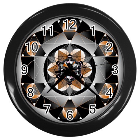 Seed of Life Wall Clock (Black) from ArtsNow.com Front