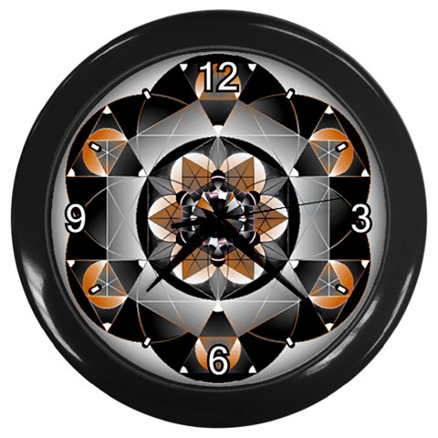 Seed of Life Wall Clock (Black) from ArtsNow.com Front