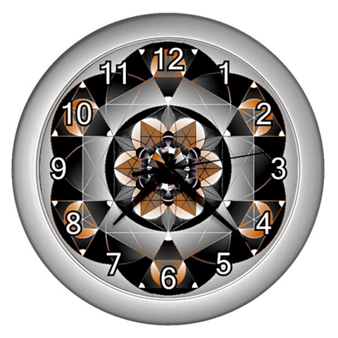 Seed of Life Wall Clock (Silver) from ArtsNow.com Front