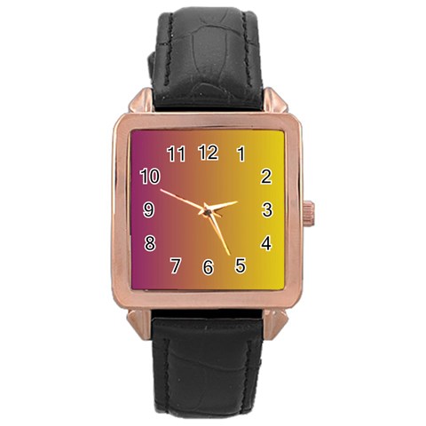 Tainted  Rose Gold Leather Watch  from ArtsNow.com Front