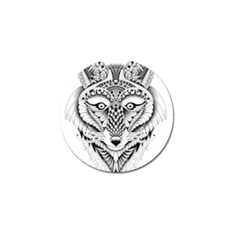 Ornate Foxy Wolf Golf Ball Marker 4 Pack from ArtsNow.com Front