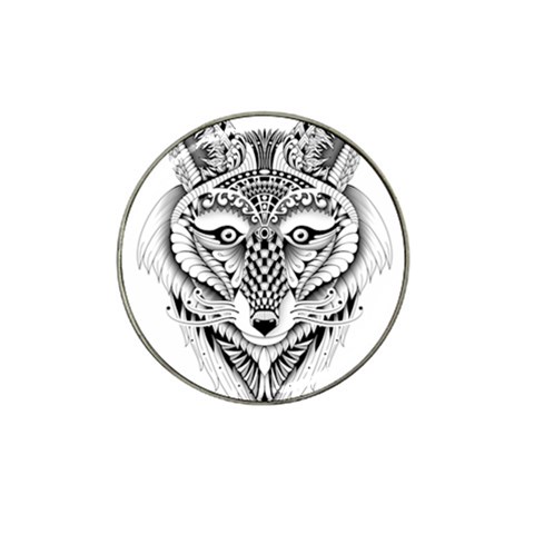 Ornate Foxy Wolf Golf Ball Marker 10 Pack (for Hat Clip) from ArtsNow.com Front