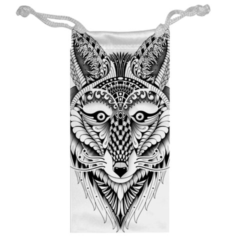 Ornate Foxy Wolf Jewelry Bag from ArtsNow.com Back