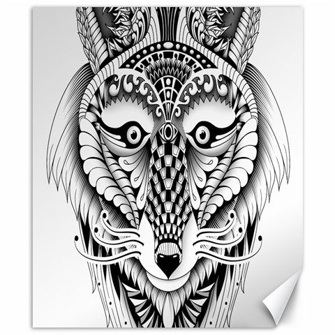 Ornate Foxy Wolf Canvas 8  x 10  (Unframed) from ArtsNow.com 8.15 x9.66  Canvas - 1