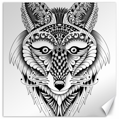 Ornate Foxy Wolf Canvas 16  x 16  (Unframed) from ArtsNow.com 15.2 x15.41  Canvas - 1