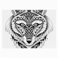 Ornate Foxy Wolf Glasses Cloth (Large, Two Sided) from ArtsNow.com Back