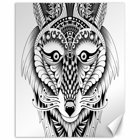 Ornate Foxy Wolf Canvas 11  x 14  (Unframed) from ArtsNow.com 10.95 x13.48  Canvas - 1