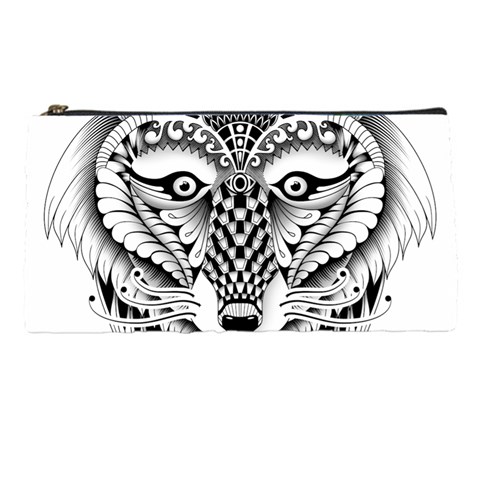 Ornate Foxy Wolf Pencil Case from ArtsNow.com Front