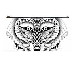 Ornate Foxy Wolf Pencil Case from ArtsNow.com Front