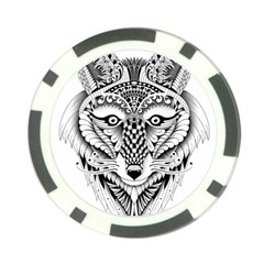 Ornate Foxy Wolf Poker Chip (10 Pack) from ArtsNow.com Front