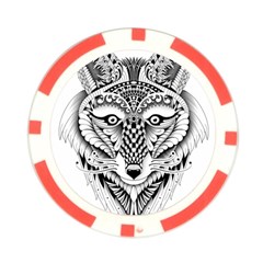 Ornate Foxy Wolf Poker Chip (10 Pack) from ArtsNow.com Front