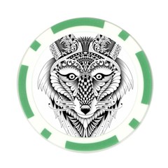 Ornate Foxy Wolf Poker Chip (10 Pack) from ArtsNow.com Front