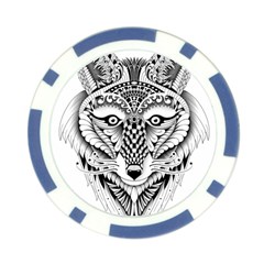 Ornate Foxy Wolf Poker Chip (10 Pack) from ArtsNow.com Front