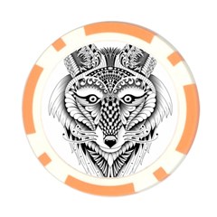 Ornate Foxy Wolf Poker Chip (10 Pack) from ArtsNow.com Front