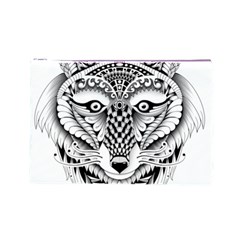 Ornate Foxy Wolf Cosmetic Bag (Large) from ArtsNow.com Front