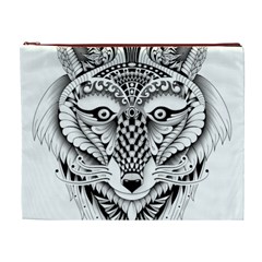 Ornate Foxy Wolf Cosmetic Bag (XL) from ArtsNow.com Front