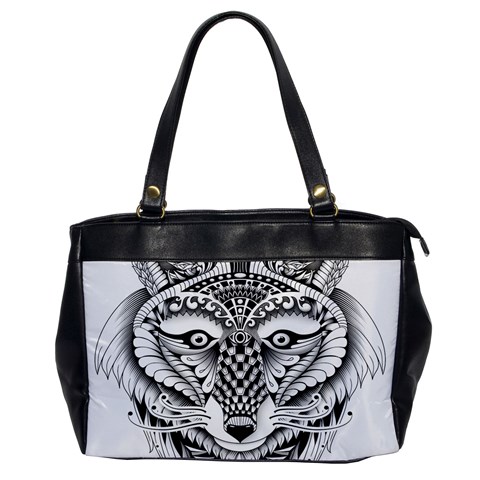 Ornate Foxy Wolf Oversize Office Handbag (One Side) from ArtsNow.com Front