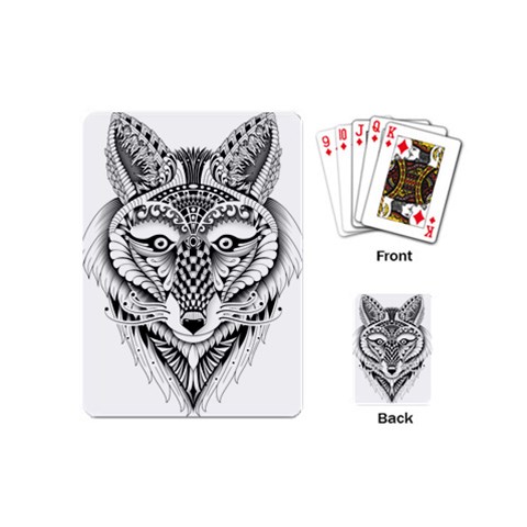 Ornate Foxy Wolf Playing Cards (Mini) from ArtsNow.com Back