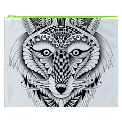 Ornate Foxy Wolf Cosmetic Bag (XXXL) from ArtsNow.com Front