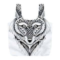 Ornate Foxy Wolf Reusable Bag (L) from ArtsNow.com Front