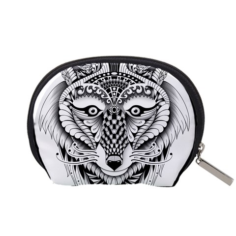 Ornate Foxy Wolf Mini Zipper Pouch from ArtsNow.com Back