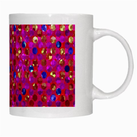 Polka Dot Sparkley Jewels 1 White Coffee Mug from ArtsNow.com Right