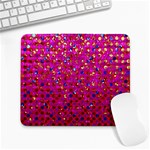 Polka Dot Sparkley Jewels 1 Large Mouse Pad (Rectangle)