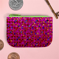 Polka Dot Sparkley Jewels 1 Coin Change Purse from ArtsNow.com Front