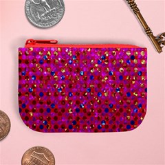 Polka Dot Sparkley Jewels 1 Coin Change Purse from ArtsNow.com Front