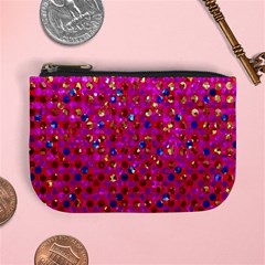 Polka Dot Sparkley Jewels 1 Coin Change Purse from ArtsNow.com Front