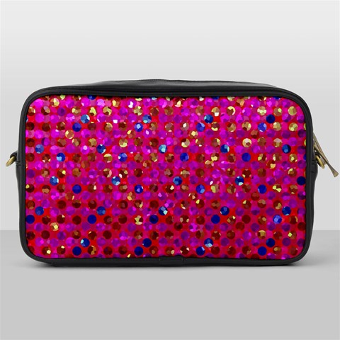 Polka Dot Sparkley Jewels 1 Travel Toiletry Bag (One Side) from ArtsNow.com Front