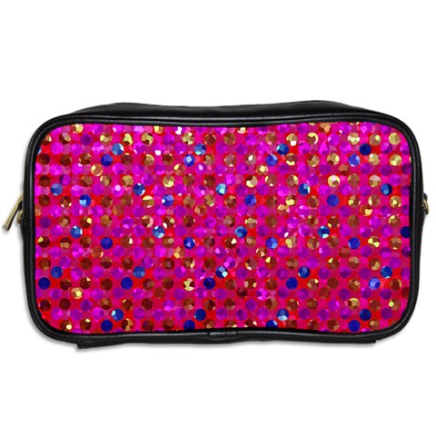 Polka Dot Sparkley Jewels 1 Travel Toiletry Bag (Two Sides) from ArtsNow.com Back