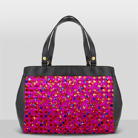 Polka Dot Sparkley Jewels 1 Oversize Office Handbag (Two Sides) from ArtsNow.com Back