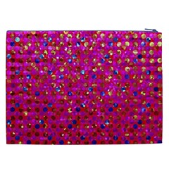 Polka Dot Sparkley Jewels 1 Cosmetic Bag (XXL) from ArtsNow.com Back